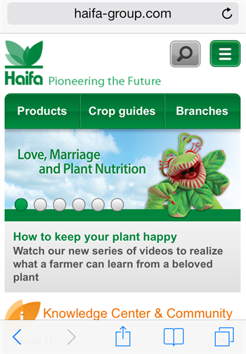 Our Agriculture knowledge sharing website – now optimized for mobile devices